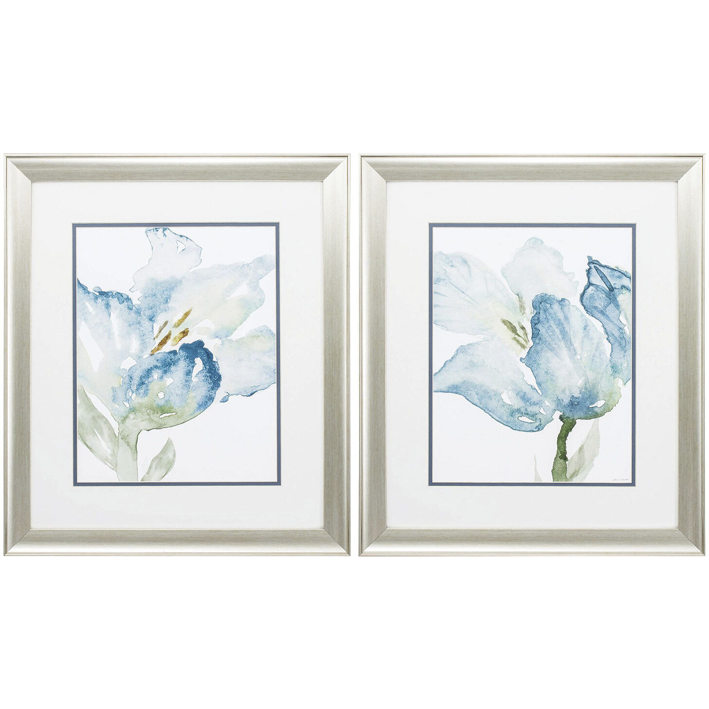 Florals Blue and Green Framed Art, Propac