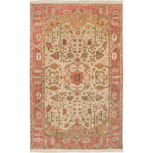 Adana 102 X 66 inch Brown and Red Area Rug, Wool