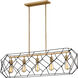 Zarra 5 Light 12 inch Satin Brass Chandelier Ceiling Light