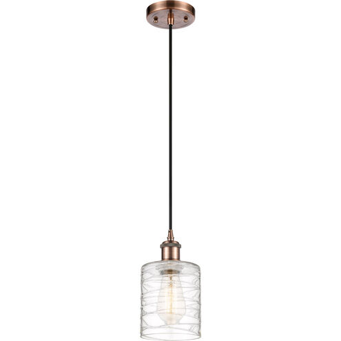 Ballston Cobbleskill LED 5 inch Antique Copper Mini Pendant Ceiling Light