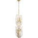 Orchid 10 Light 13 inch Legacy Brass Pendant Ceiling Light in White Handmade Glass