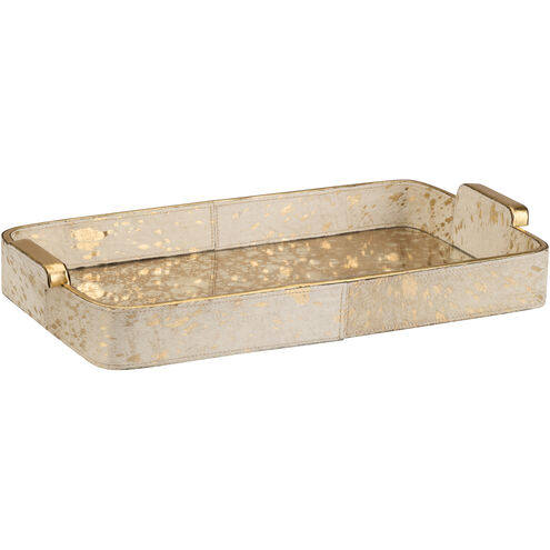 Hair on Hide Clear and Gold Tray