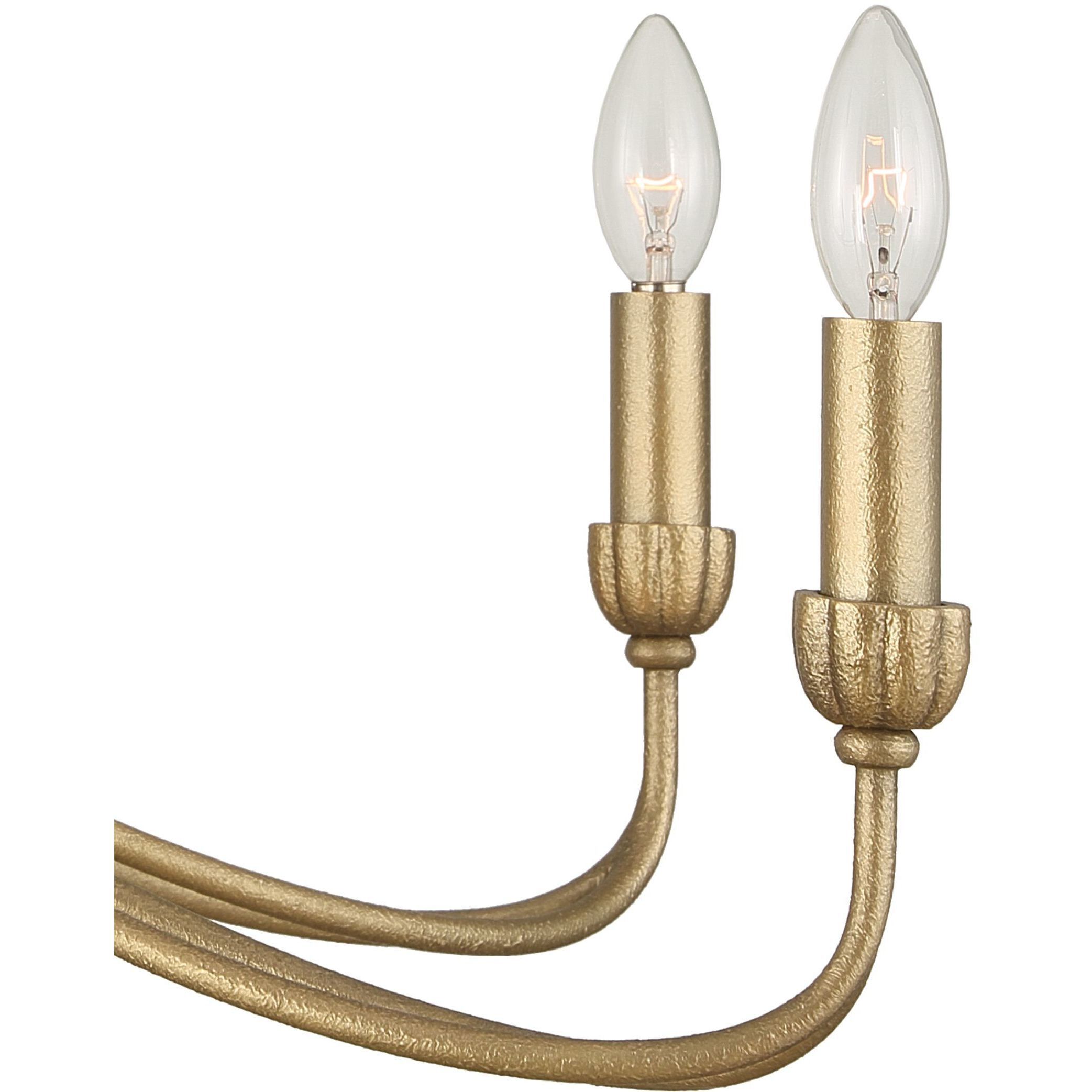 Corella 8 Light 40 inch Textured Soft Gold Chandelier Ceiling Light