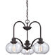 Trilogy 3 Light 22 inch Old Bronze Dinette Chandelier Ceiling Light