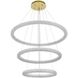 Bowen 3 Light 42 inch Satin Gold Chandelier Ceiling Light