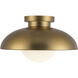 Alora Mood Rubio 1 Light 10.88 inch Aged Gold/Opal Matte Glass Flush Mount Ceiling Light