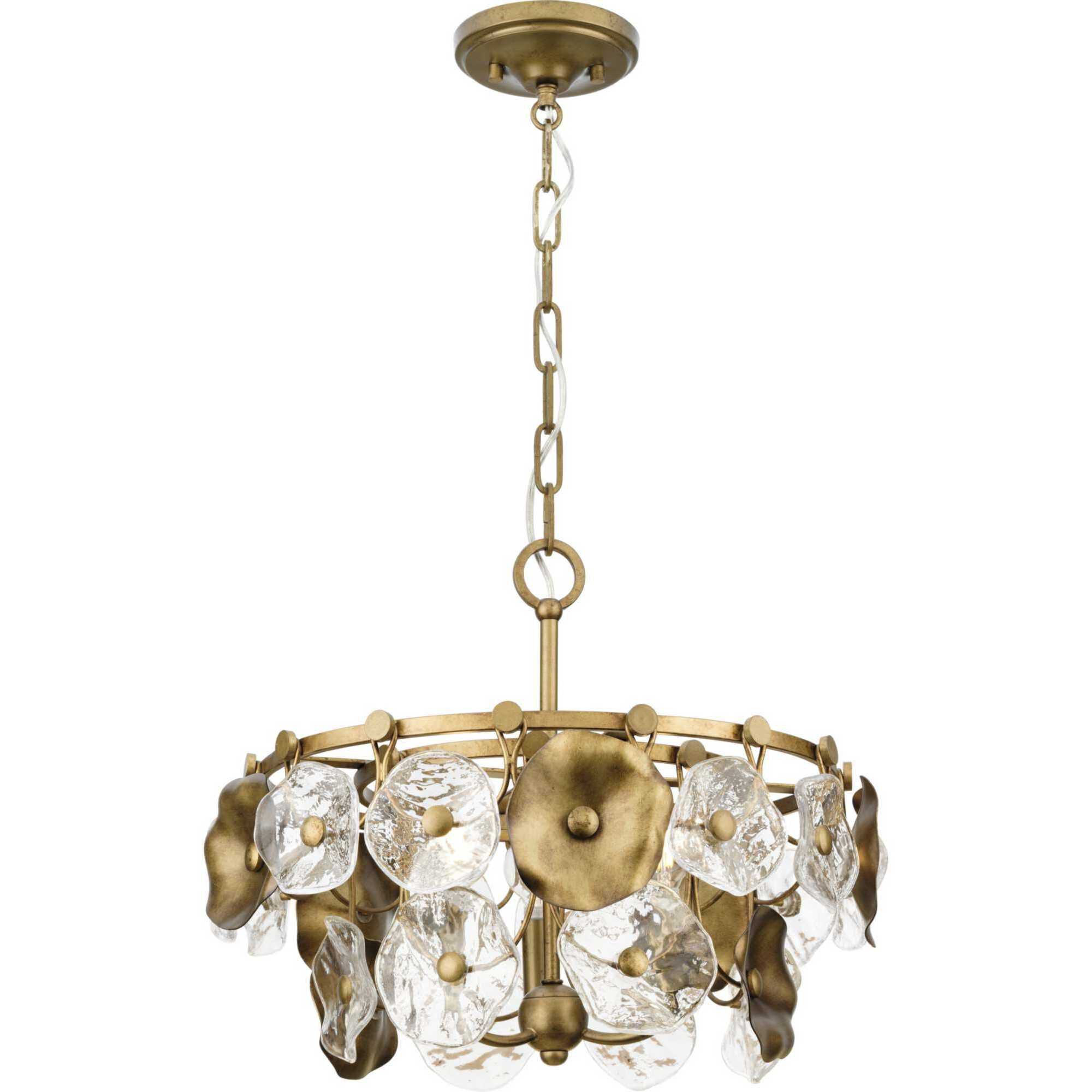 Loretta 3 Light 18 inch Gold Ombre Pendant Ceiling Light, Design Series