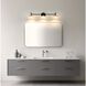 Tremolo 3 Light 33 inch Matte Black and Champagne Gold Vanity Light Wall Light