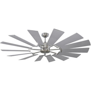 Prairie 62 inch Brushed Steel with Silver Blades Ceiling Fan