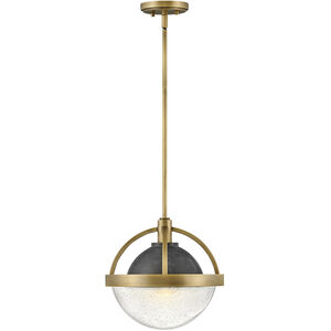 Watson LED 12 inch Heritage Brass with Slate Bronze Indoor Pendant Ceiling Light