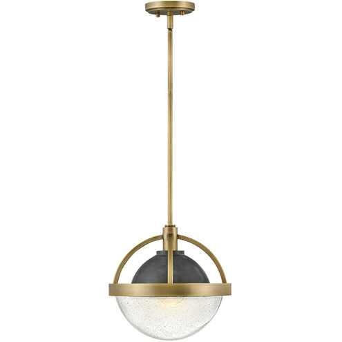 Watson 1 Light 12 inch Heritage Brass with Slate Bronze Indoor Pendant Ceiling Light