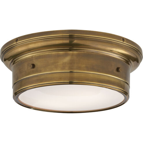 Siena2 2 Light 11.75 inch Hand-Rubbed Antique Brass Flush Mount Ceiling Light, Small