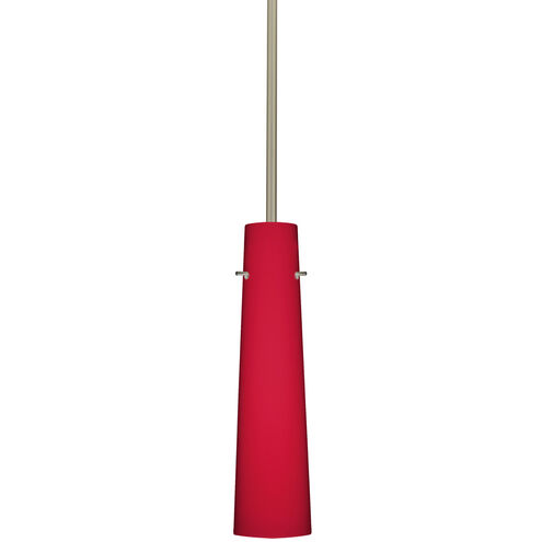 Camino 1 Light Satin Nickel Stem Pendant Ceiling Light