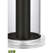 Tower Plaza 26 inch 9.00 watt Clear with Matte Black Table Lamp Portable Light