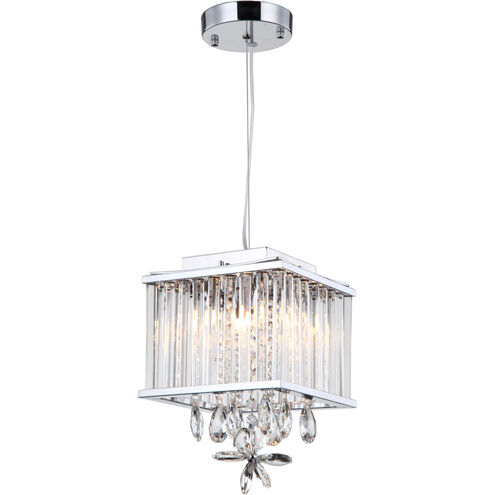 Easton 4 Light 8 inch Chrome with Clear Crystal Mini Pendant Ceiling Light