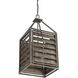 Hartberg 4 Light 20.5 inch Aged Driftwood Outdoor Hanging Lantern