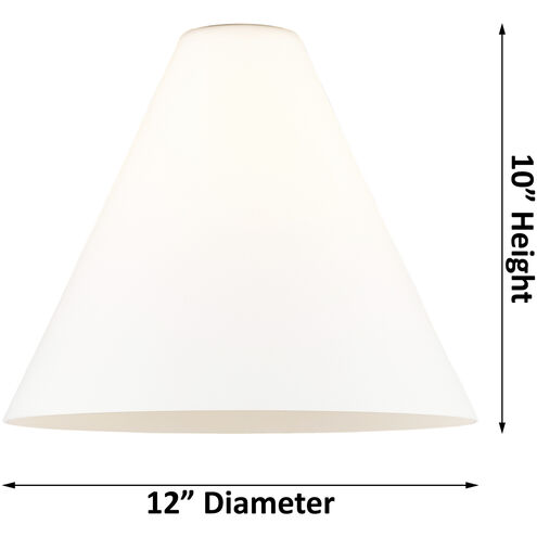 Ballston Cone LED 12 inch Matte Black Semi-Flush Mount Ceiling Light in Clear Glass