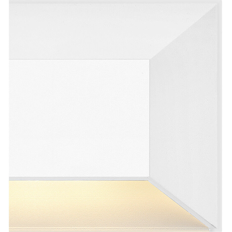 Nuvi 12v 1.90 watt Matte White Landscape Deck Sconce, Rectangular