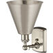 Ballston Cone 1 Light 8 inch Brushed Satin Nickel Sconce Wall Light