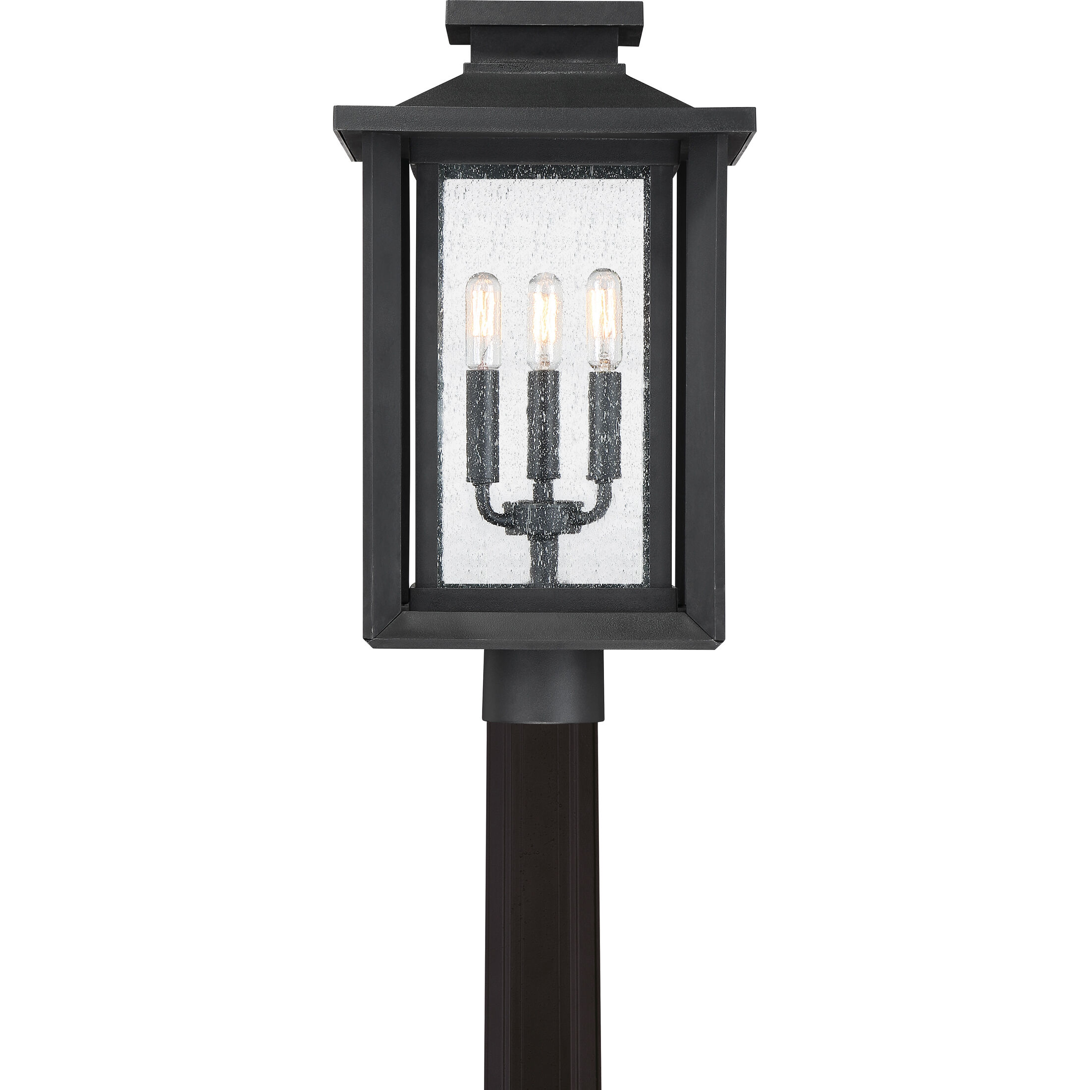 Wakefield 3 Light 19 inch Earth Black Outdoor Post Lantern