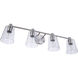 Emilio 4 Light 33 inch Brushed Polished Nickel Vanity Light Wall Light