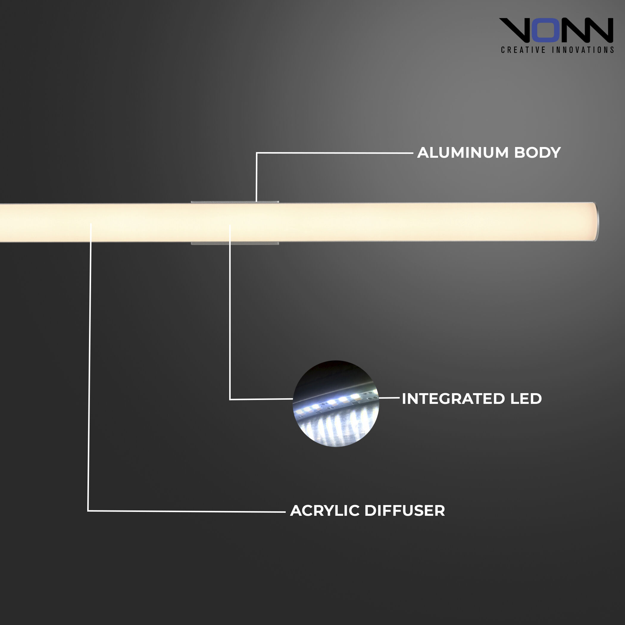 Procyon 36 inch Silver Bathroom Vanity Light Wall Light