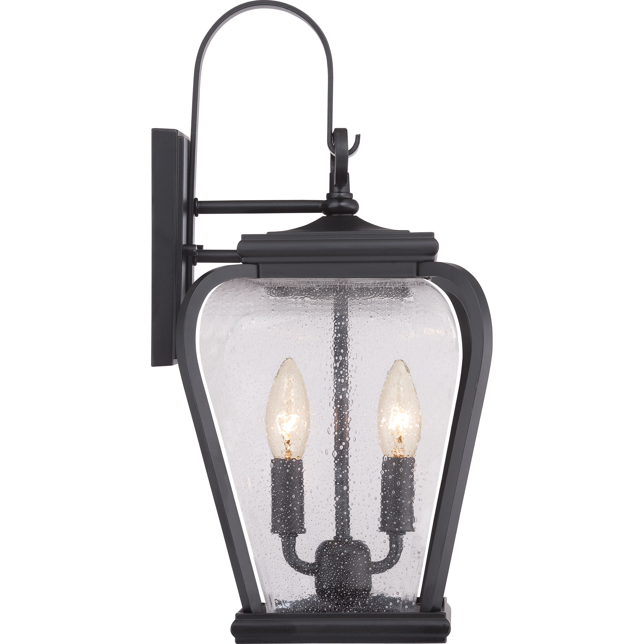 Province 2 Light 18 inch Mystic Black Outdoor Wall Lantern