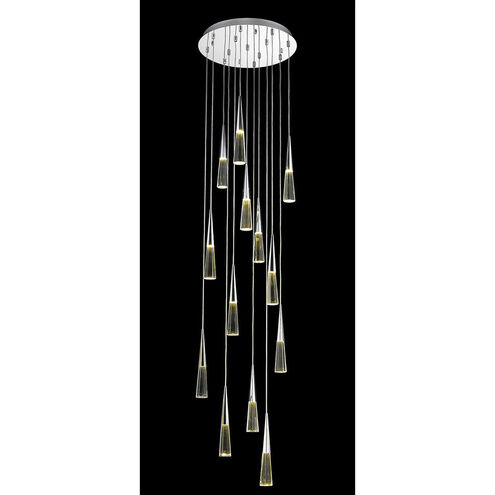 Avalon 13 Light 22 inch Polished Chrome Flush Mount Pendant Ceiling Light