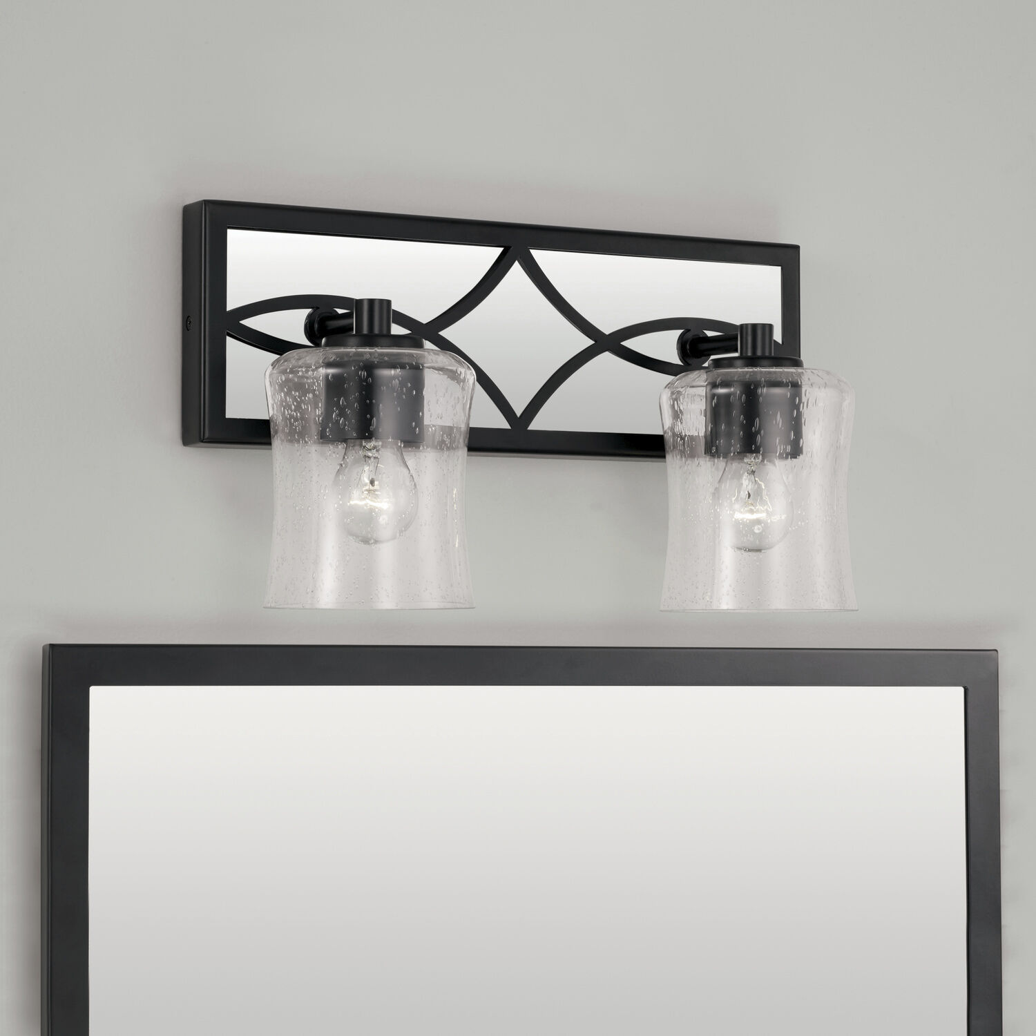 Avery 2 Light 15.25 inch Matte Black Vanity Light Wall Light