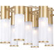 Pipes LED 20 inch Brass Down Chandelier Ceiling Light