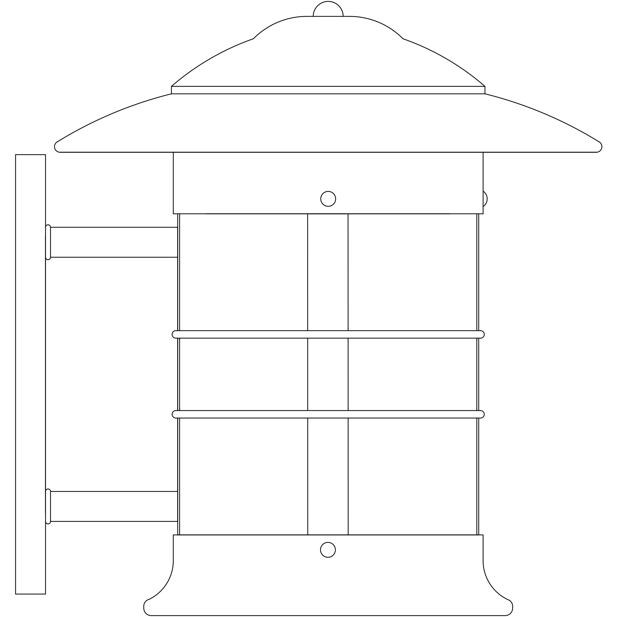 Newport 1 Light 15.38 inch Satin Black Outdoor Wall Mount in White Opalescent