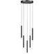 Sanya 5 Light 24 inch Matte Black Multi Pendant Ceiling Light