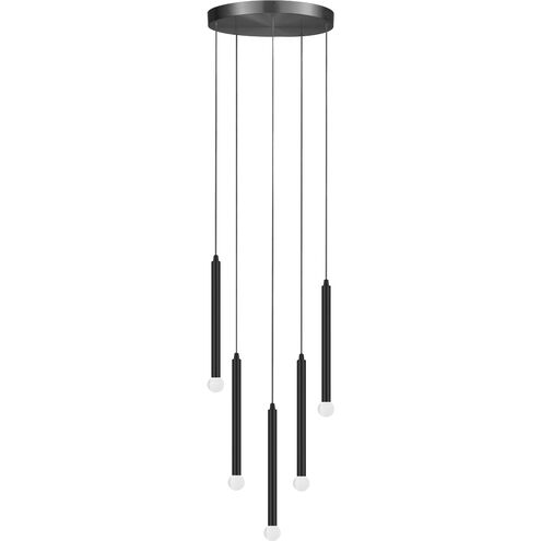 Sanya 5 Light 24 inch Matte Black Multi Pendant Ceiling Light
