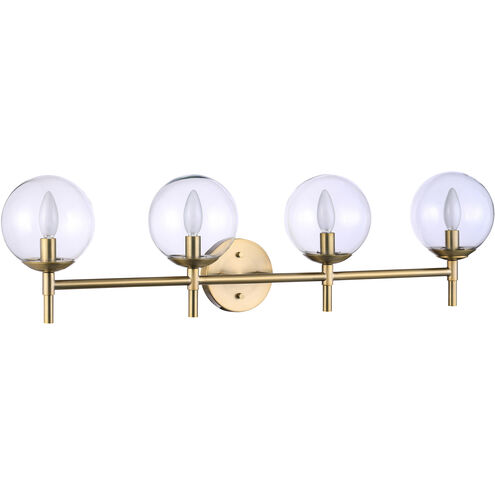 Auresa 4 Light 36 inch Coal Bath Vanity Wall Light