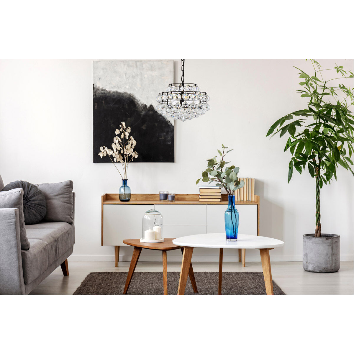 Savannah 3 Light 14 inch Black Pendant Ceiling Light