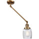 Colton 30 inch 3.50 watt Brushed Brass Swing Arm Wall Light, Franklin Restoration
