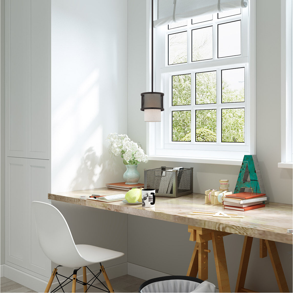 Braddock 1 Light 7 inch Bronze Mini Pendant Ceiling Light