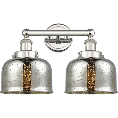 Bell 2 Light 15.5 inch Polished Nickel Bath Vanity Light Wall Light in Silver Plated Mercury
