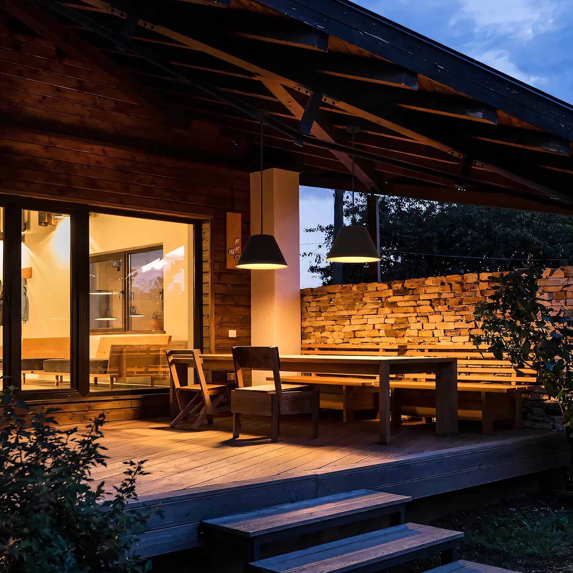 Jaz LED 16 inch Sand Black Outdoor Pendant