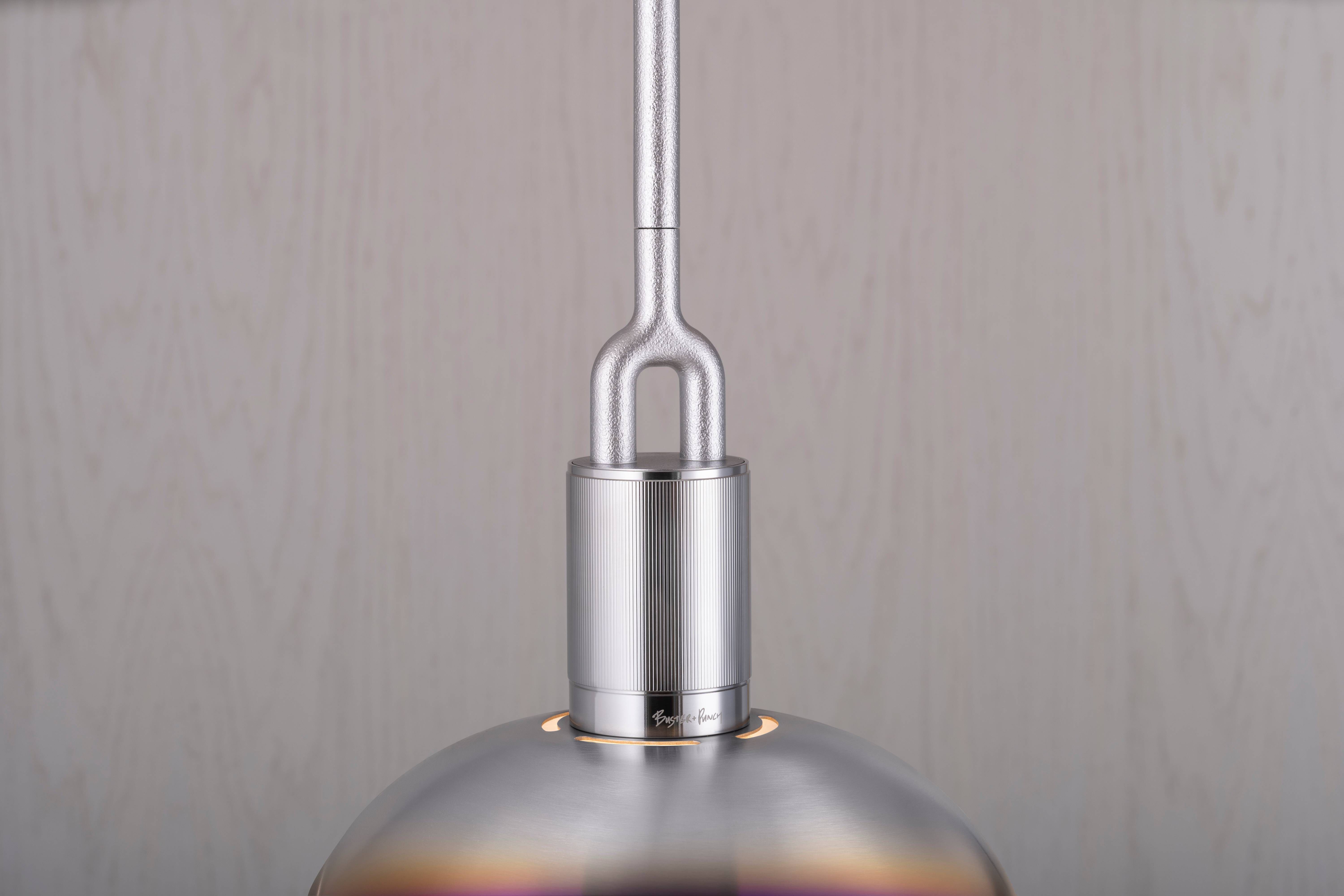 Forked LED 7.87 inch Burnt Steel Pendant Ceiling Light