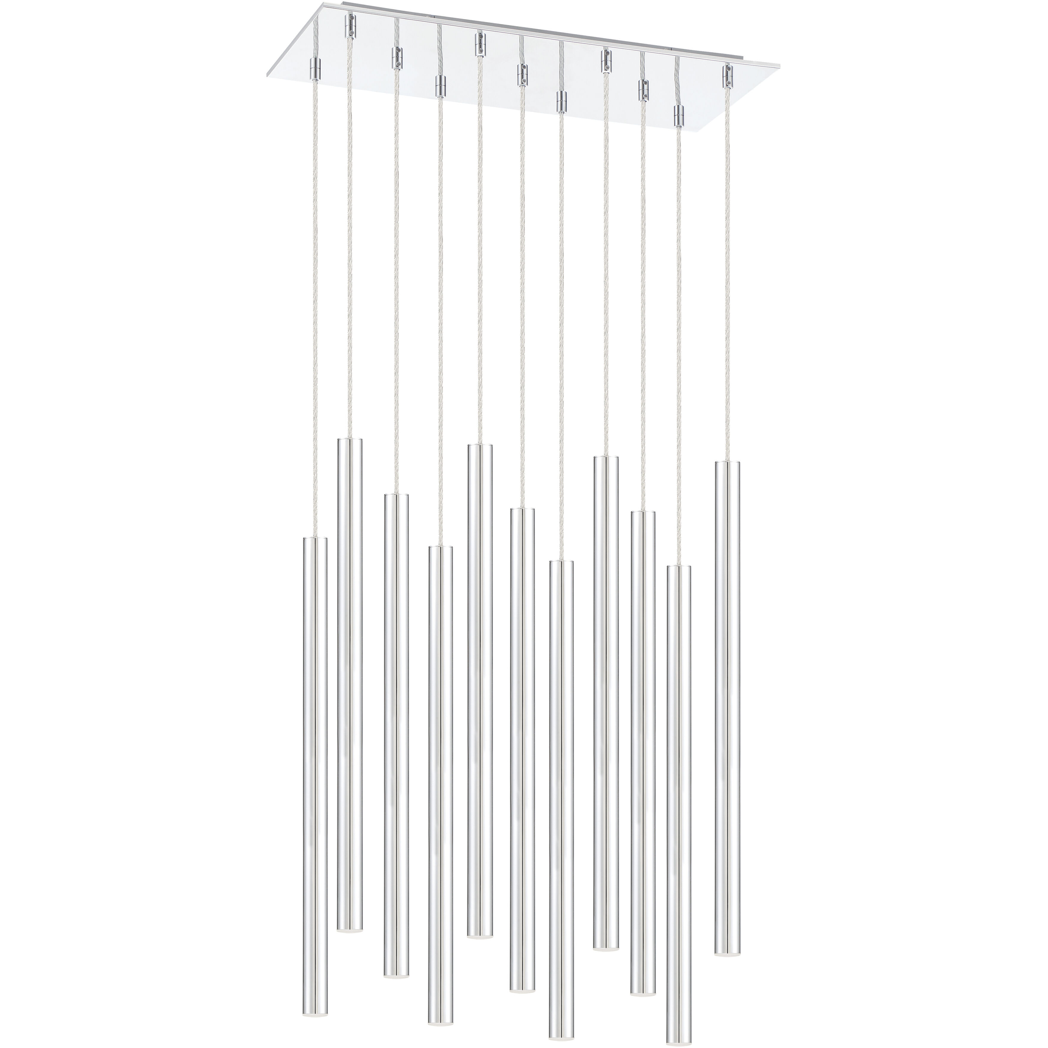 Forest LED 9.75 inch Chrome Chandelier Ceiling Light in 11, 40, Chrome Steel