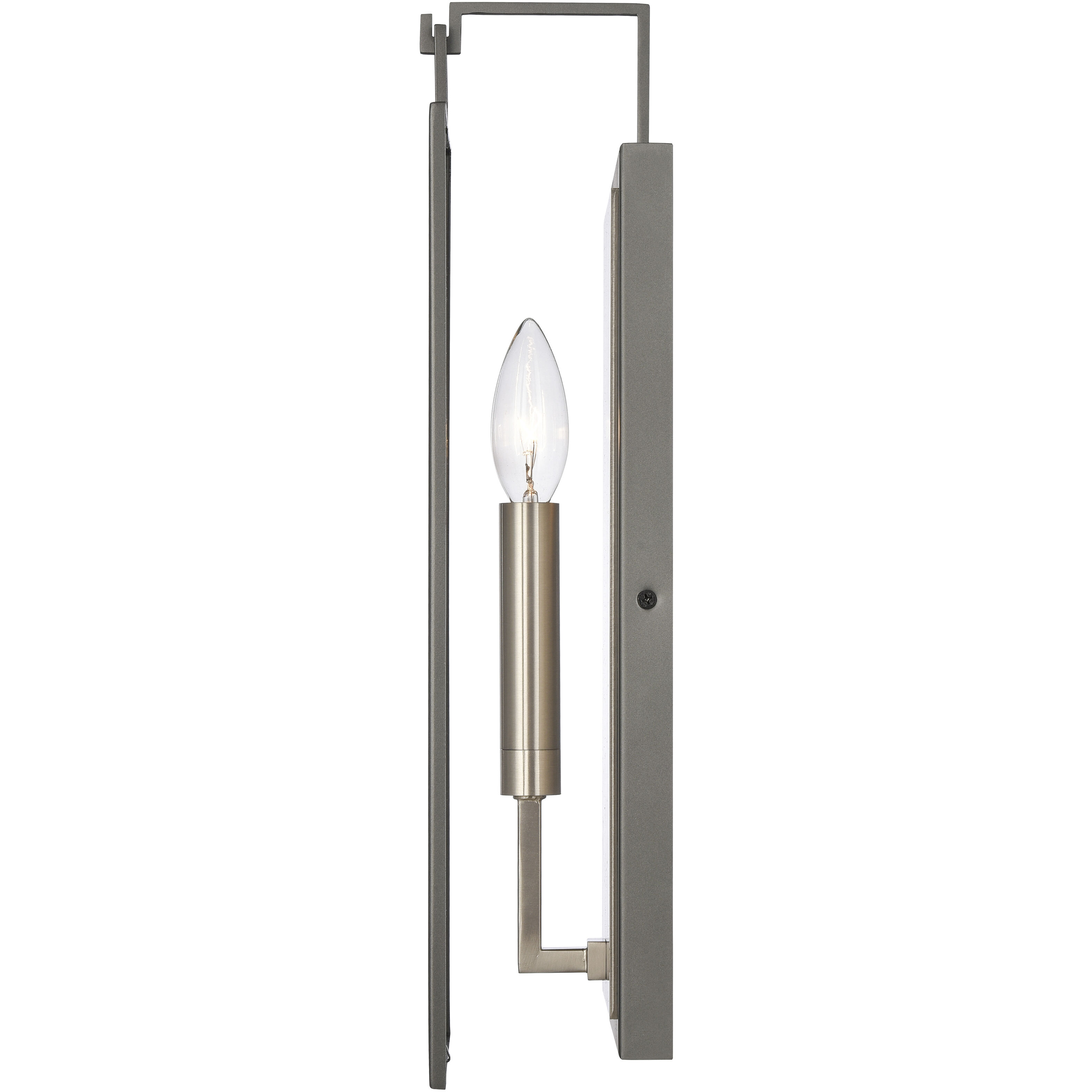 Gianni Sconce Wall Light in Brushed Nickel with Satin Nickel