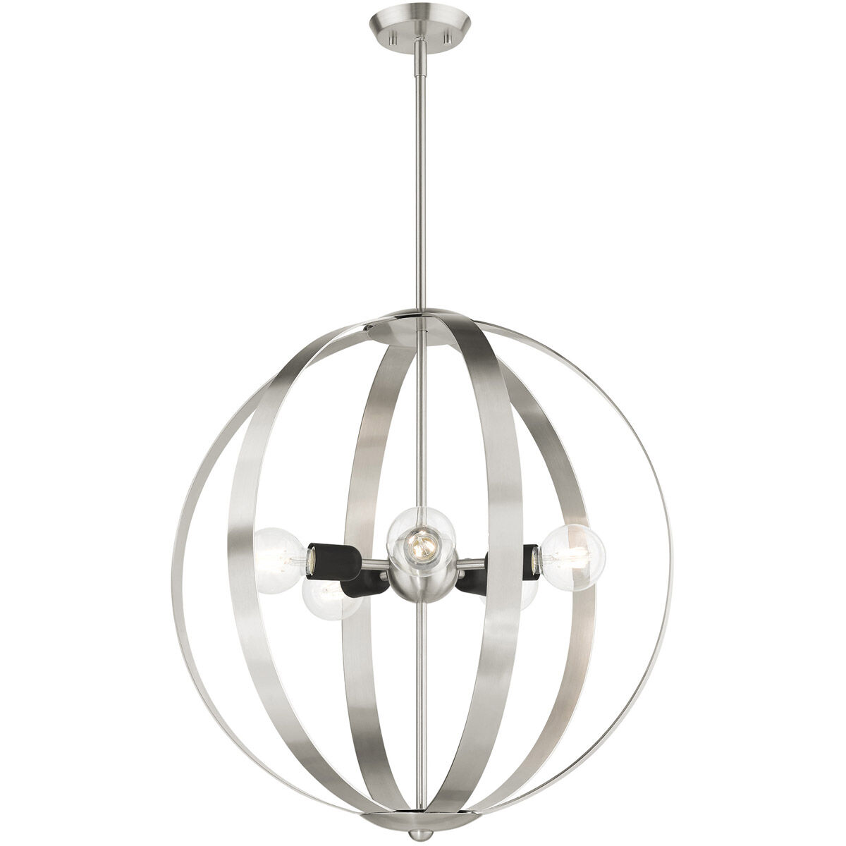 Modesto 5 Light 24 inch Brushed Nickel Chandelier Ceiling Light