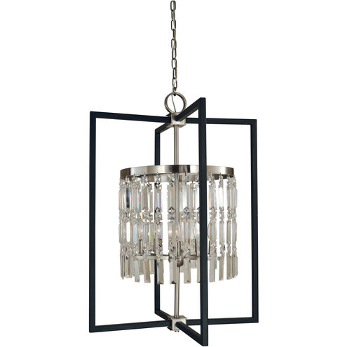 Hannah 5 Light 23 inch Brushed Brass with Matte Black Dining Chandelier Ceiling Light