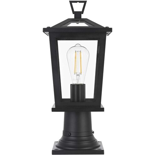 Cayman 1 Light 16.5 inch Black Outdoor Post Light