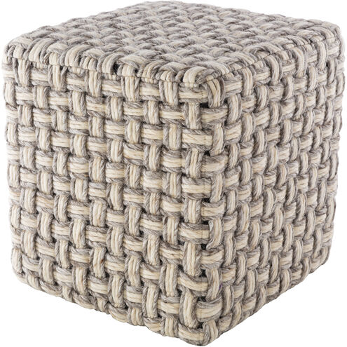 Cordoba 18 inch Light Brown Pouf, Cube