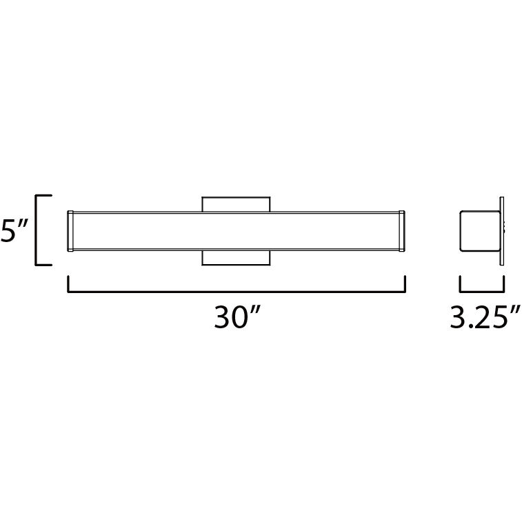 Baritone LED 30 inch Polished Chrome Bath Vanity Light Wall Light