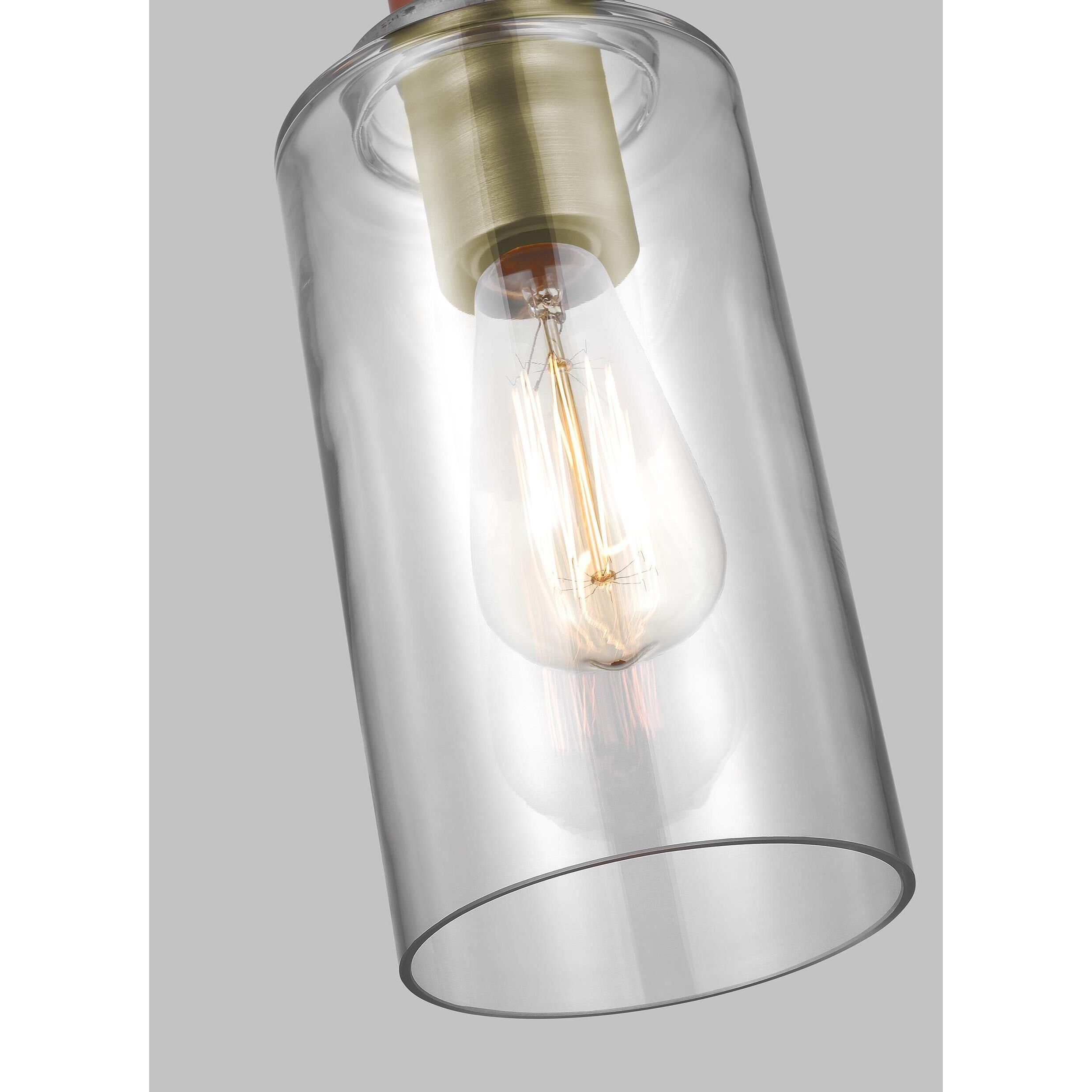 Hadley 1 Light 5 inch Time Worn Brass Pendant Ceiling Light