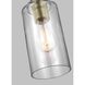 Hadley 1 Light 5 inch Time Worn Brass Pendant Ceiling Light
