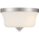 Shyloh 2 Light 14 inch Brushed Nickel Flush Mount Ceiling Light